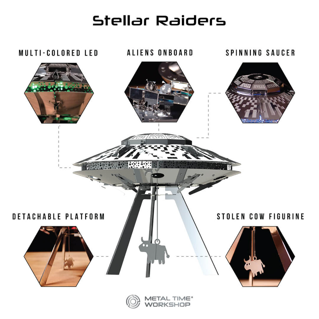 STELLAR RAIDERS UFO EMBELLISHED WITH SWAROVSKI® CRYSTALS