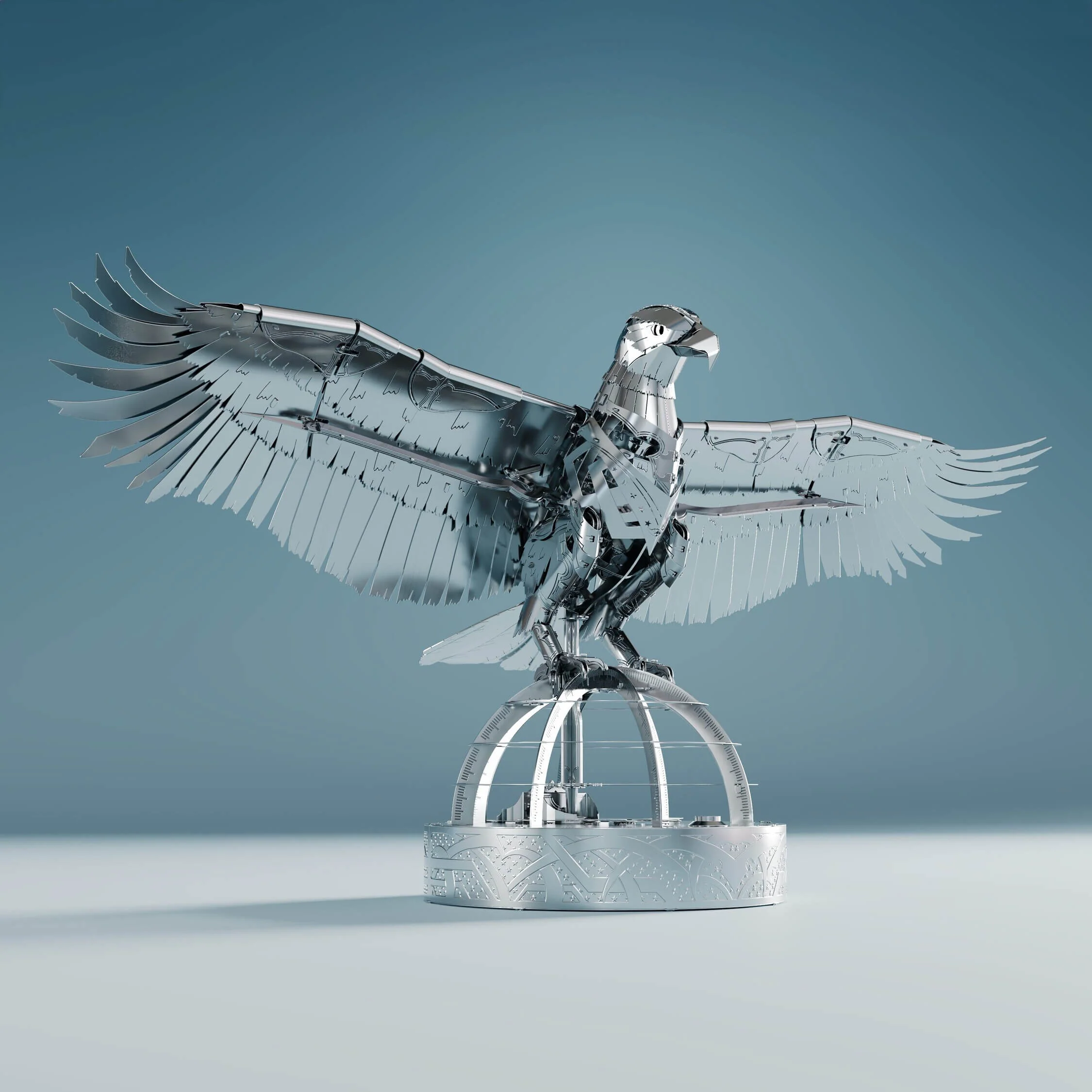 1x1TheGreatEagleClassicEditionRender_90763727-6064-4278-a7fa-319dc1ef909b The Great Eagle Silver Armor Crystal Edition - Image 1
